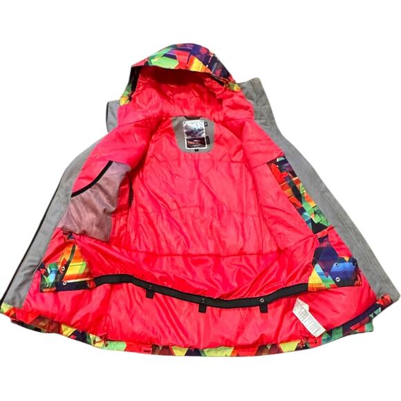 2010s Gsou Snow Geometric 10K Waterproof Ski Jacket snowboard winter Small - Picture 10 of 16